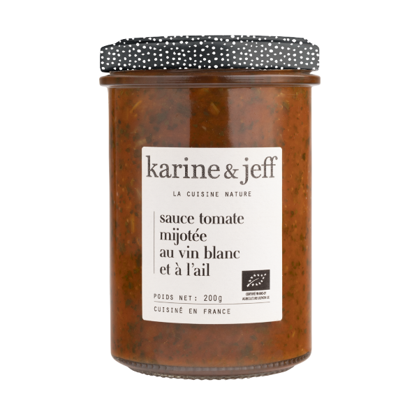 Sauce tomate mijotée au vin blanc et à l'ail - 1