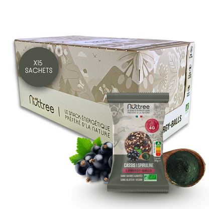 Balls bio protéinées cassis spiruline (prêt à vendre) - 1