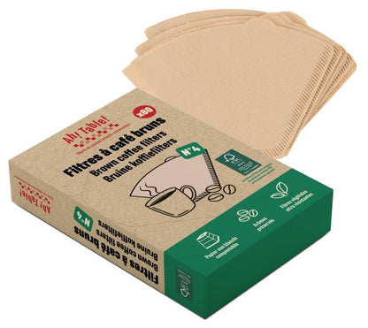 Boîte 80 filtres papier à café n°4 bruns - 1